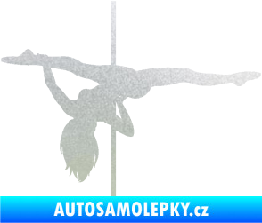 Samolepka Pole dance 002 levá tanec na tyči pískované sklo