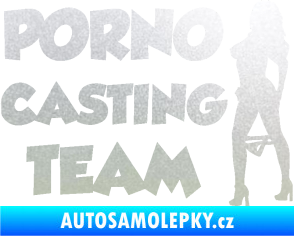 Samolepka Porno casting team  pískované sklo