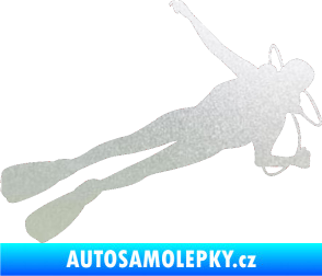 Samolepka Potápěč 004 pravá pískované sklo