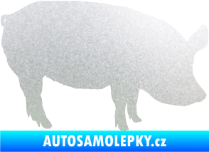 Samolepka Prase 001 pravá pískované sklo