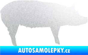 Samolepka Prase 002 pravá pískované sklo