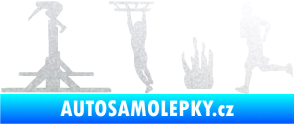 Samolepka Překážkové závody 001 levá OCR pískované sklo