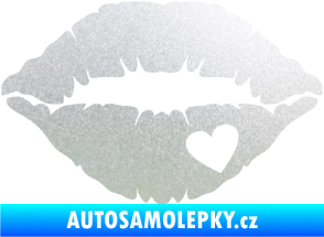 Samolepka Pusa 004 se srdíčkem pravá pískované sklo