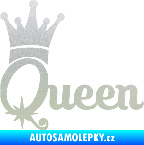 Samolepka Queen 002 s korunkou pískované sklo