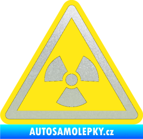 Samolepka Radioactive barevný trojúhelník pískované sklo