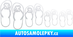 Samolepka Rodina v autě botičky 001 pískované sklo
