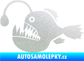 Samolepka Ryba 022 levá mořský ďas s lampičkou pískované sklo