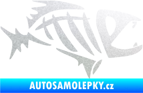 Samolepka Ryba kostra  007 pravá pískované sklo