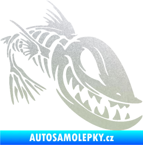 Samolepka Ryba kostra 001 pravá pískované sklo