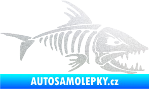 Samolepka Ryba kostra 003 pravá pískované sklo