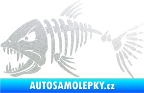 Samolepka Ryba kostra 005 levá pískované sklo