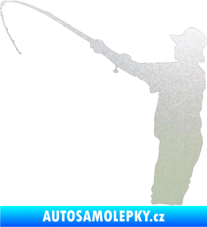 Samolepka Rybář 004 levá pískované sklo