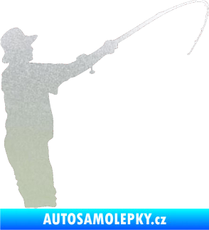 Samolepka Rybář 004 pravá pískované sklo
