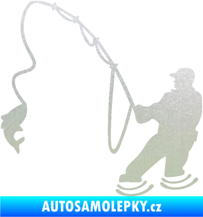 Samolepka Rybář 018 levá pískované sklo