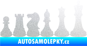 Samolepka Šachy 001 pravá pískované sklo