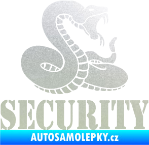 Samolepka Security hlídáno - pravá had pískované sklo
