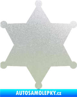Samolepka Sheriff 002 hvězda pískované sklo