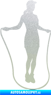 Samolepka Skákání přes švihadlo 001 pravá skipping rope pískované sklo