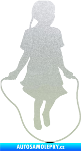 Samolepka Skákání přes švihadlo 004 pravá skipping rope pískované sklo