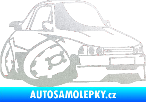 Samolepka Škoda 120 karikatura pravá pískované sklo