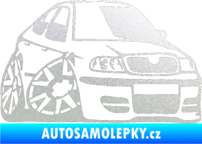 Samolepka Škoda Octavia karikatura pravá pískované sklo