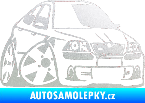 Samolepka Škoda Octavia RS karikatura pravá pískované sklo
