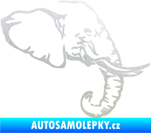 Samolepka Slon 030 pravá hlava pískované sklo