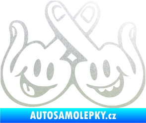Samolepka Smajlíci f*ck levá pískované sklo
