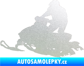 Samolepka Sněžný skútr 001 levá pískované sklo