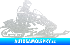 Samolepka Sněžný skútr pravá pískované sklo