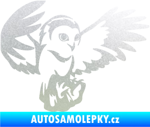 Samolepka Sova 006 pravá pískované sklo