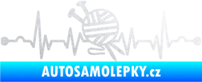 Samolepka Srdeční tep 016 pravá pletení pískované sklo