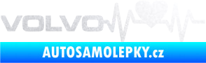 Samolepka Srdeční tep 021 levá Volvo srdcem pískované sklo