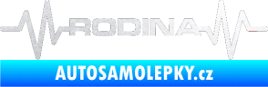 Samolepka Srdeční tep 032 rodina pískované sklo