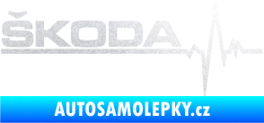Samolepka Srdeční tep 034 levá Škoda pískované sklo