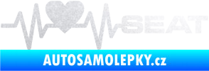 Samolepka Srdeční tep 060 pravá Seat pískované sklo
