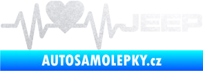 Samolepka Srdeční tep 080 pravá Jeep pískované sklo