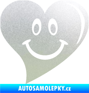 Samolepka Srdíčko 014 pravá s úsměvem pískované sklo