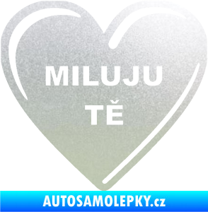 Samolepka Srdíčko 015 miluju tě pískované sklo