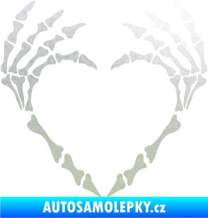 Samolepka Srdíčko z kostí pískované sklo