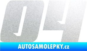 Samolepka Startovní číslo 04 typ 6 pískované sklo
