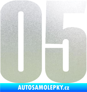 Samolepka Startovní číslo 05 typ 2 pískované sklo