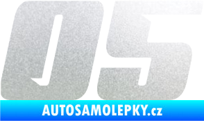 Samolepka Startovní číslo 05 typ 6 pískované sklo