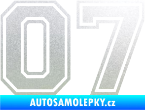 Samolepka Startovní číslo 07 typ 4 pískované sklo