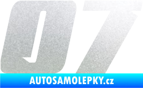 Samolepka Startovní číslo 07 typ 6 pískované sklo