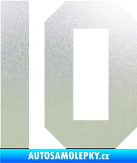 Samolepka Startovní číslo 10 pískované sklo