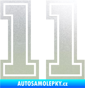 Samolepka Startovní číslo 11 typ 5 pískované sklo