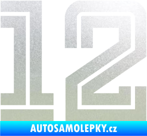 Samolepka Startovní číslo 12 typ 7 pískované sklo