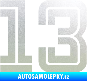 Samolepka Startovní číslo 13 typ 7 pískované sklo