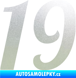 Samolepka Startovní číslo 19 typ 3          pískované sklo